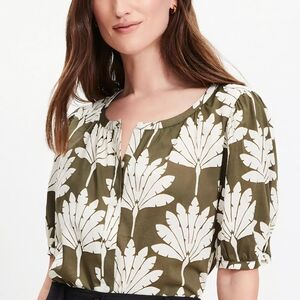 LOFT | Palm Leaf Buttom Down